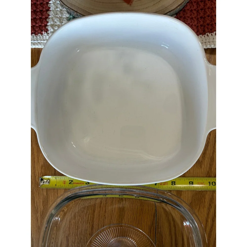 Corning Ware English Ivy A-2-B 2L‎ Casserole Dish with Lid White Green Vintage